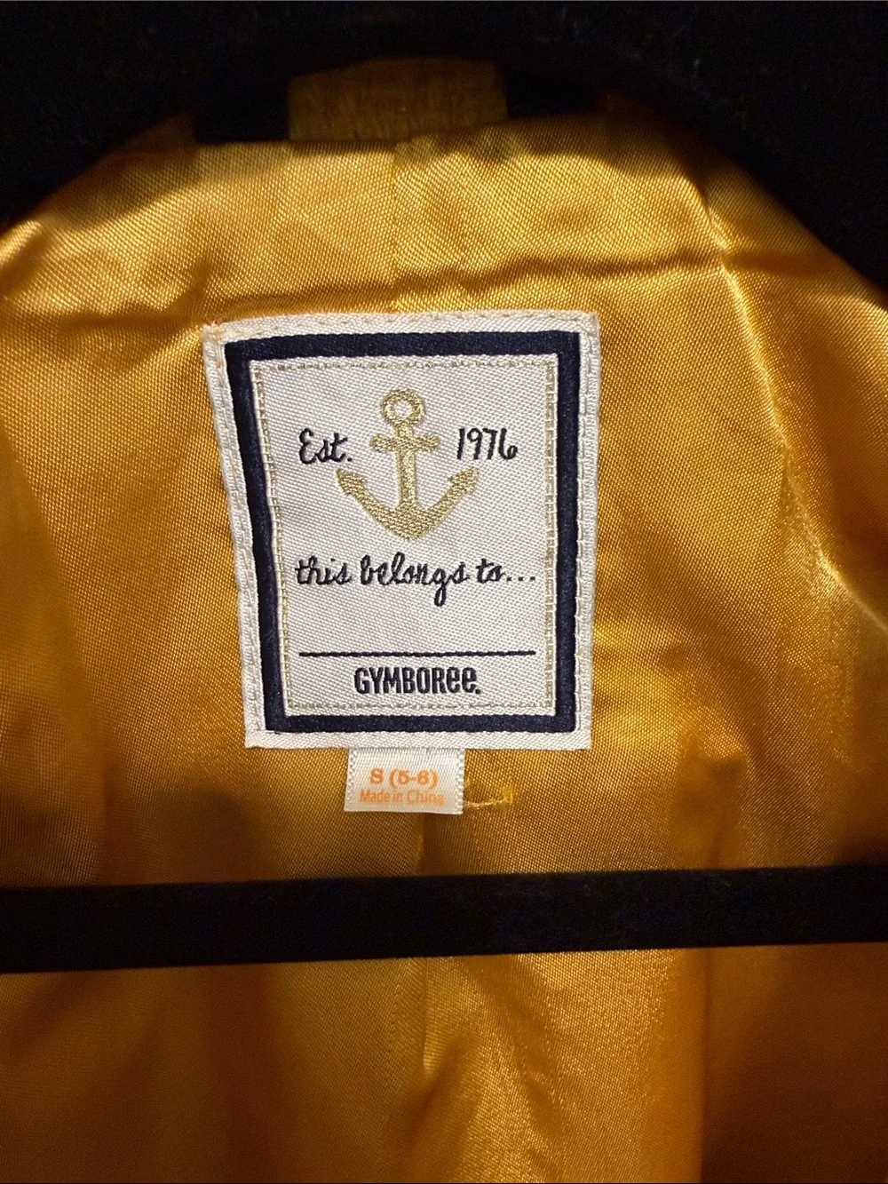 Gymboree Girls' Mustard Yellow Double-Breasted Pea Coat